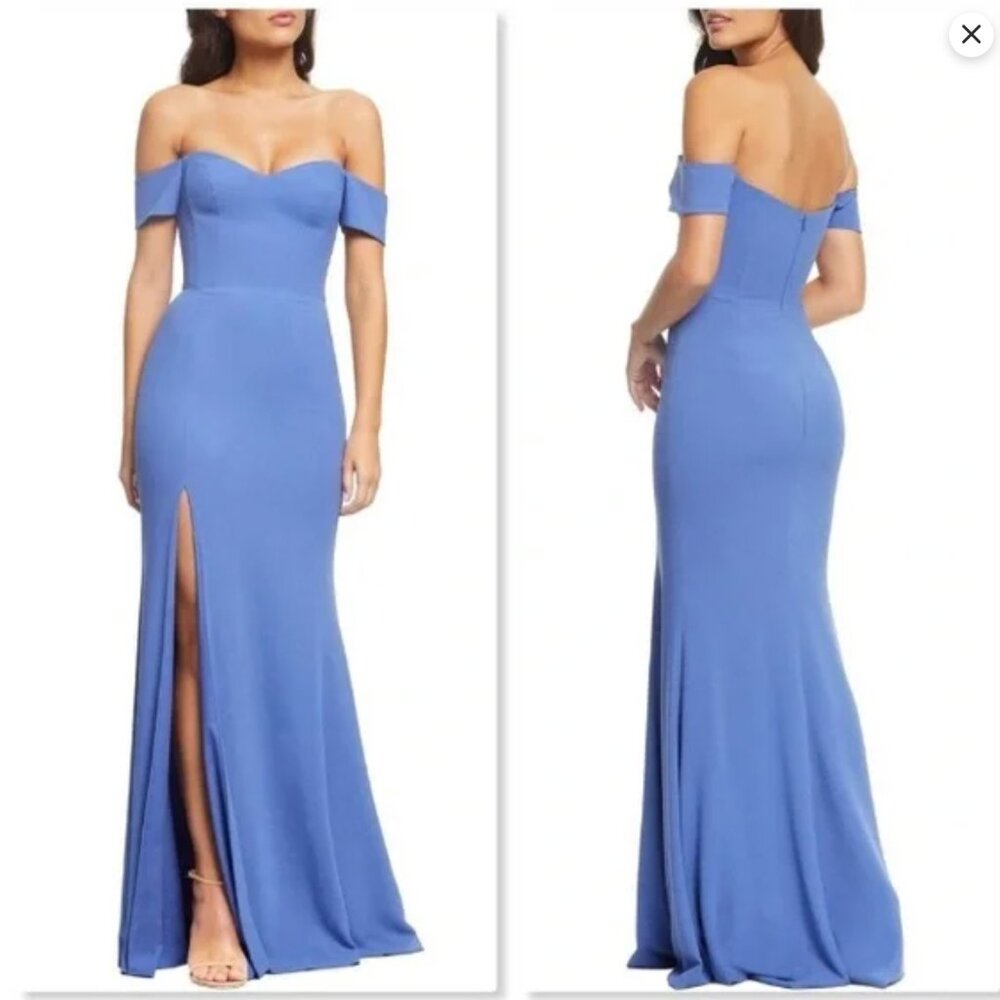 Dress the Population Evening Dress Small - Blue Jay